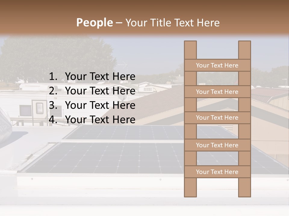 A Solar Panel On The Roof Of A House PowerPoint Template