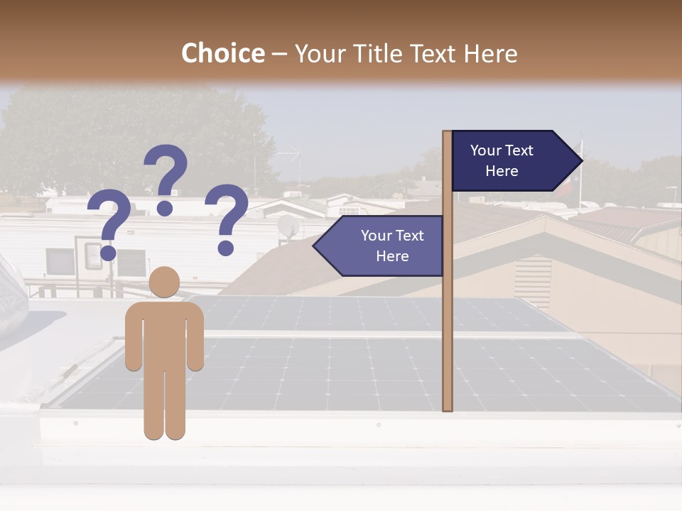 A Solar Panel On The Roof Of A House PowerPoint Template