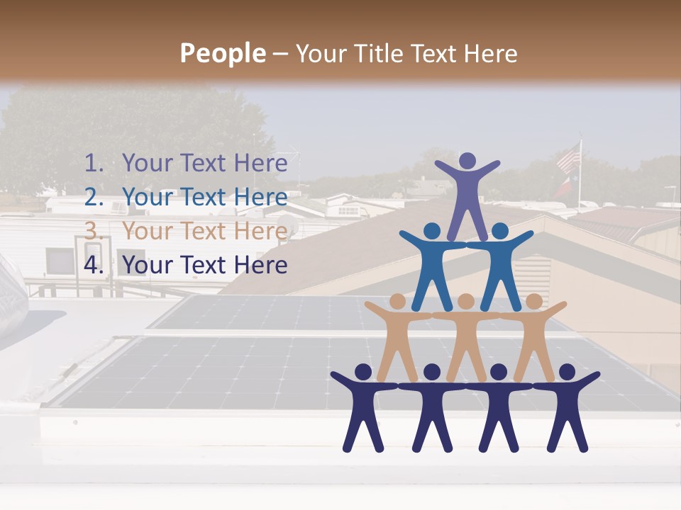 A Solar Panel On The Roof Of A House PowerPoint Template