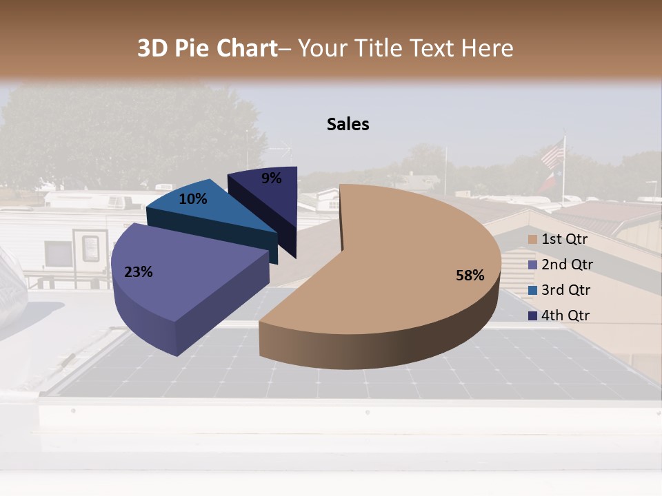 A Solar Panel On The Roof Of A House PowerPoint Template