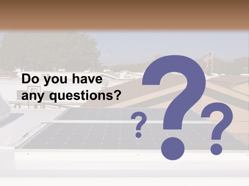 A Solar Panel On The Roof Of A House PowerPoint Template