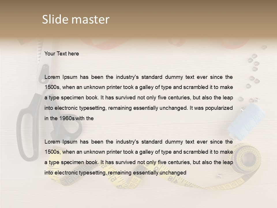 Concept Tailor Leisure PowerPoint Template