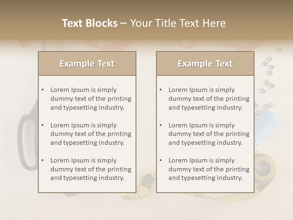 Concept Tailor Leisure PowerPoint Template
