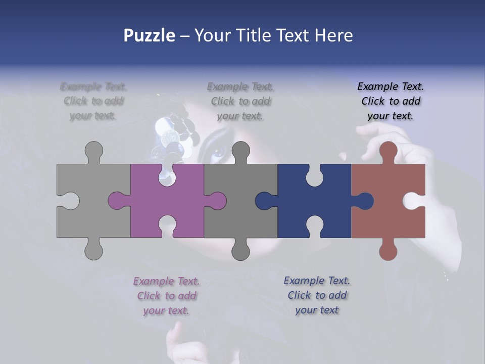 A Woman With Black Makeup And A Black Dress PowerPoint Template