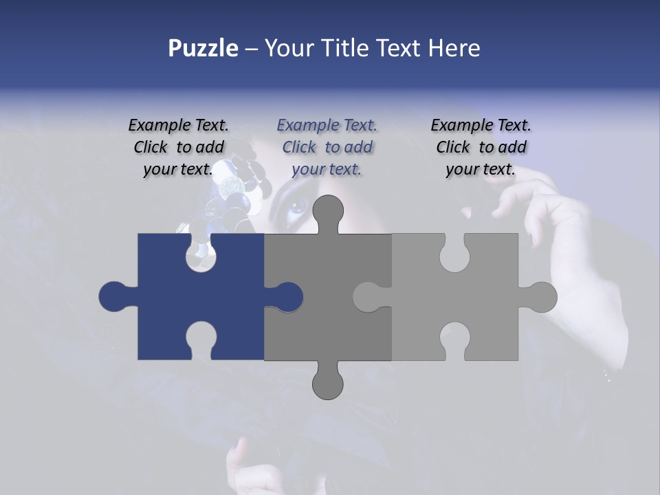 A Woman With Black Makeup And A Black Dress PowerPoint Template