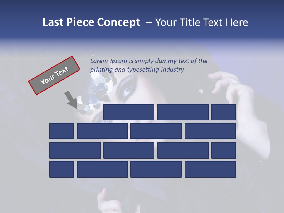 A Woman With Black Makeup And A Black Dress PowerPoint Template