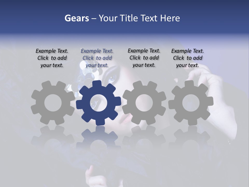 A Woman With Black Makeup And A Black Dress PowerPoint Template