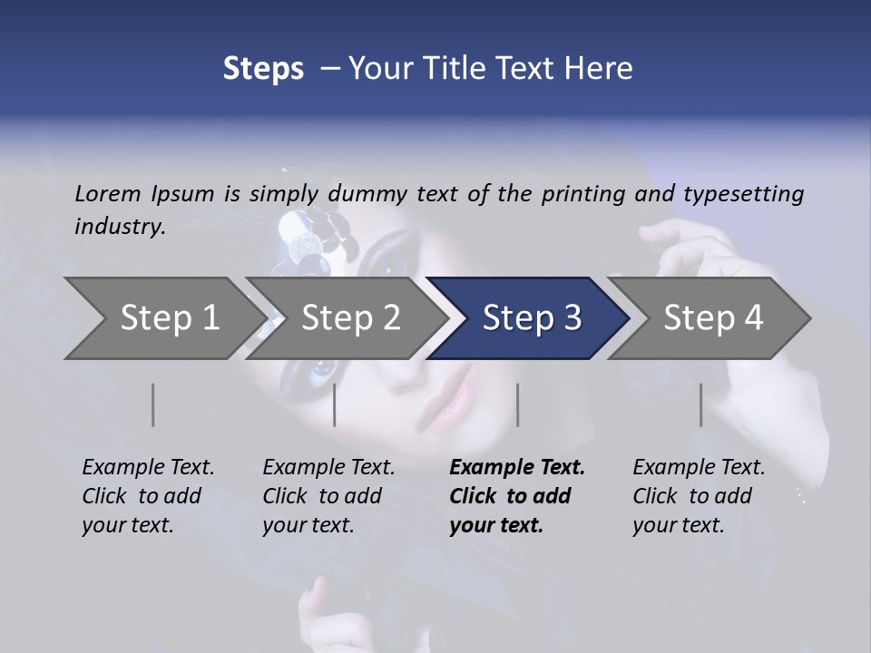 A Woman With Black Makeup And A Black Dress PowerPoint Template