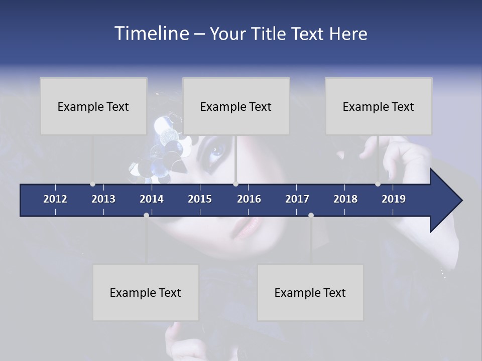 A Woman With Black Makeup And A Black Dress PowerPoint Template