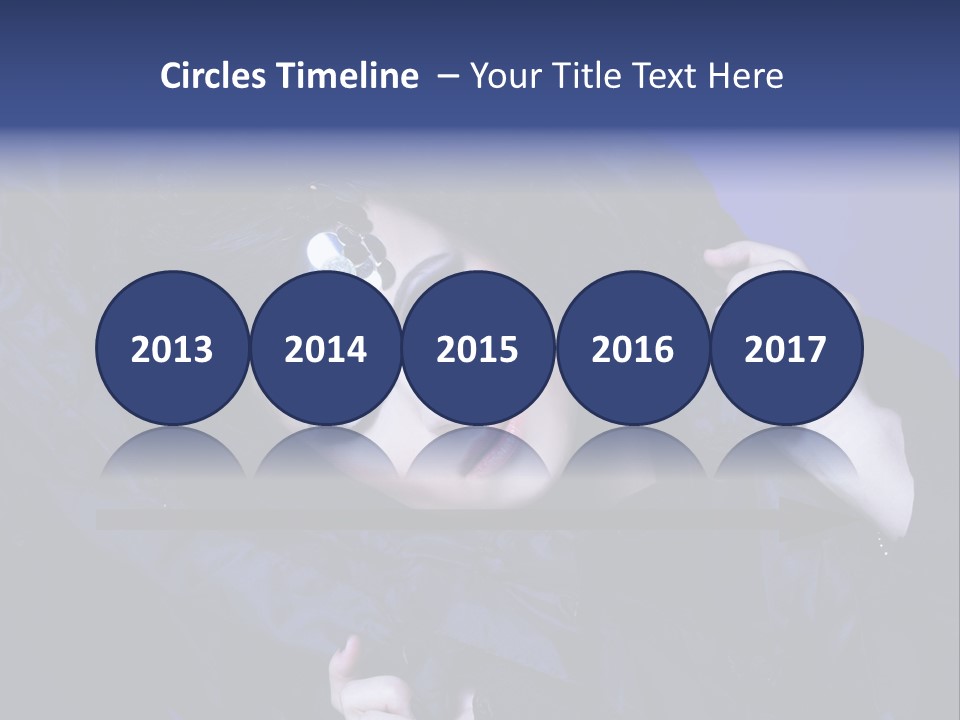 A Woman With Black Makeup And A Black Dress PowerPoint Template