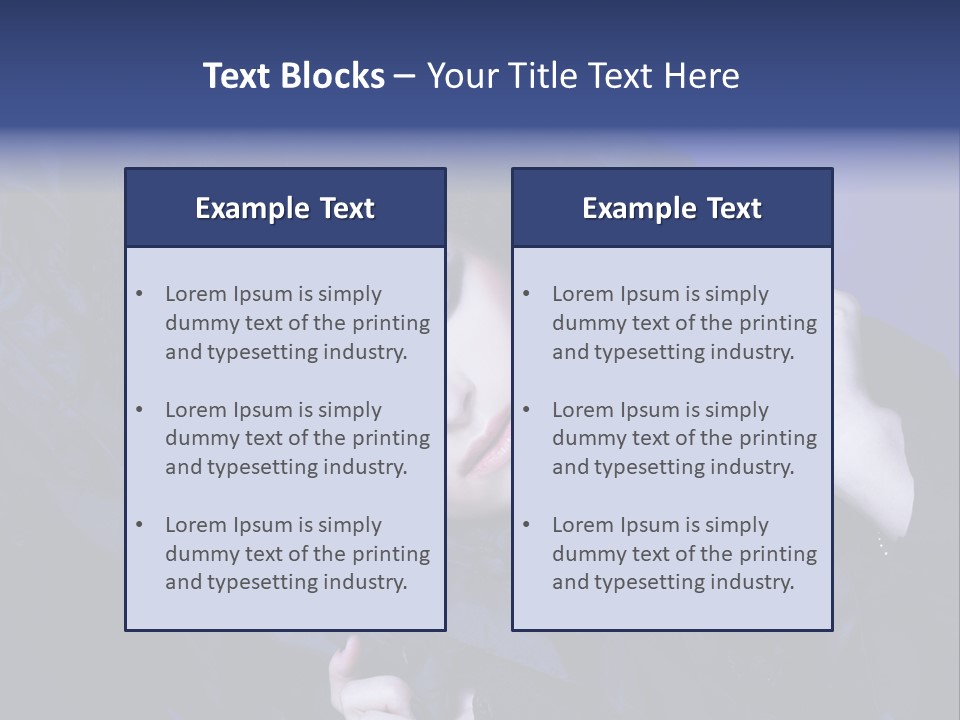 A Woman With Black Makeup And A Black Dress PowerPoint Template