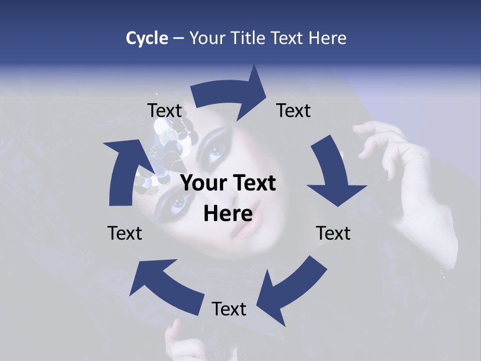 A Woman With Black Makeup And A Black Dress PowerPoint Template