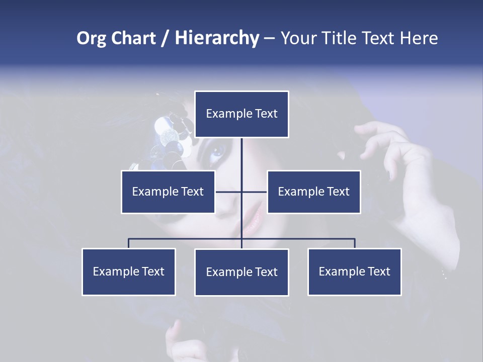 A Woman With Black Makeup And A Black Dress PowerPoint Template