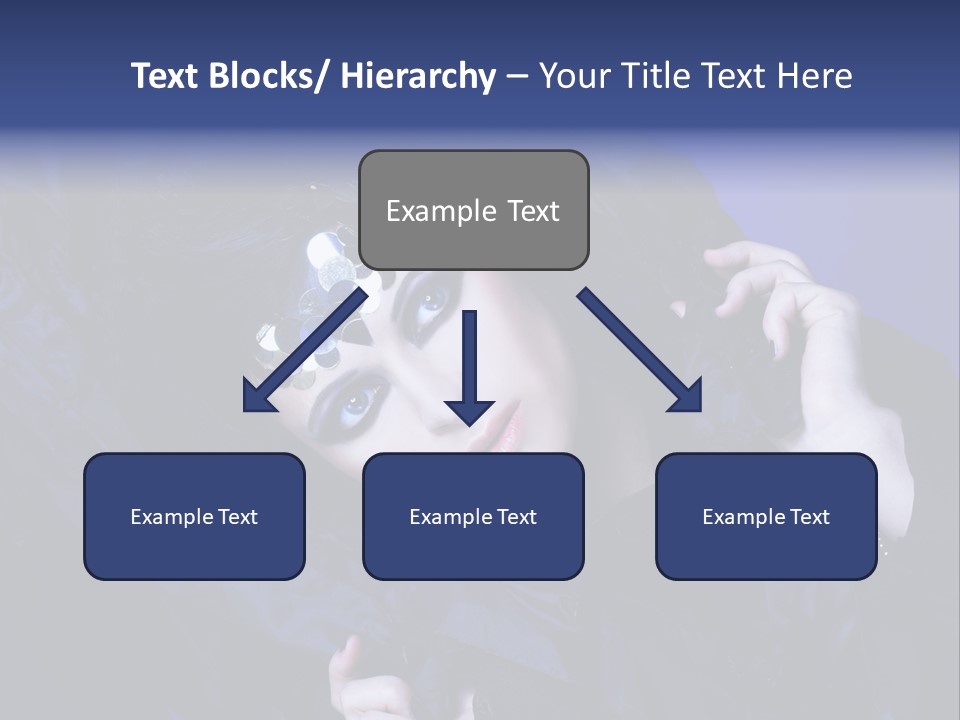 A Woman With Black Makeup And A Black Dress PowerPoint Template