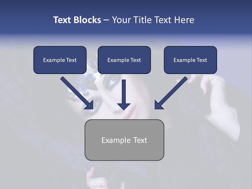 A Woman With Black Makeup And A Black Dress PowerPoint Template