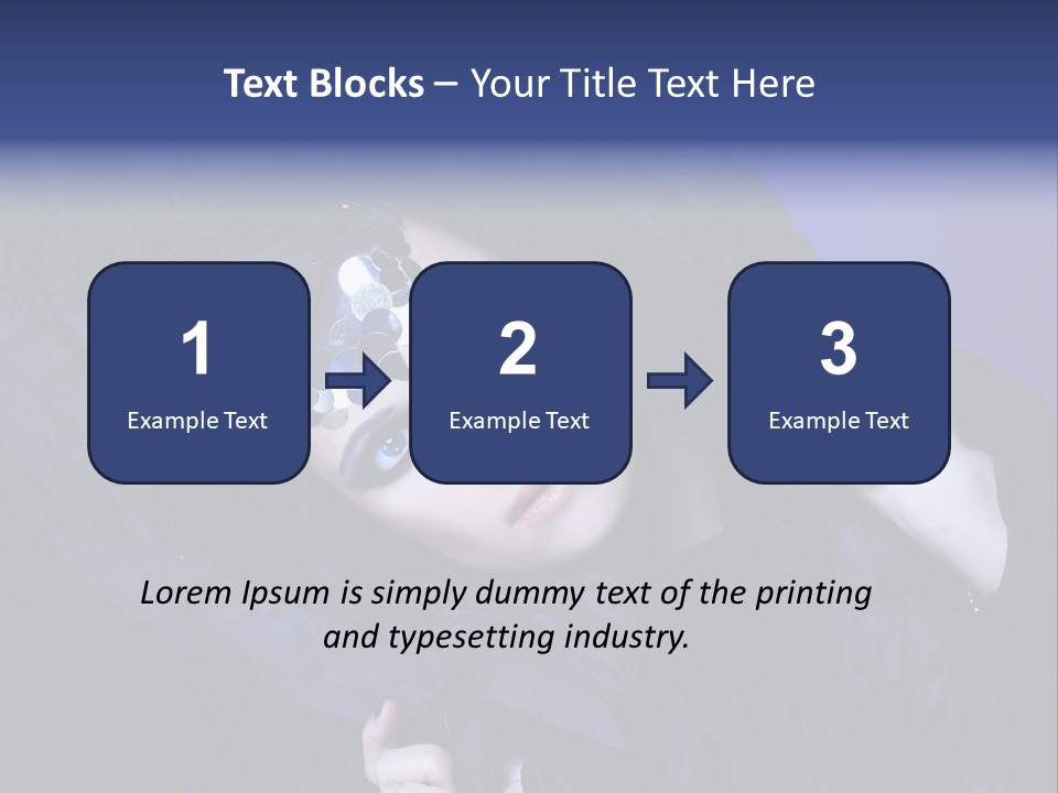 A Woman With Black Makeup And A Black Dress PowerPoint Template