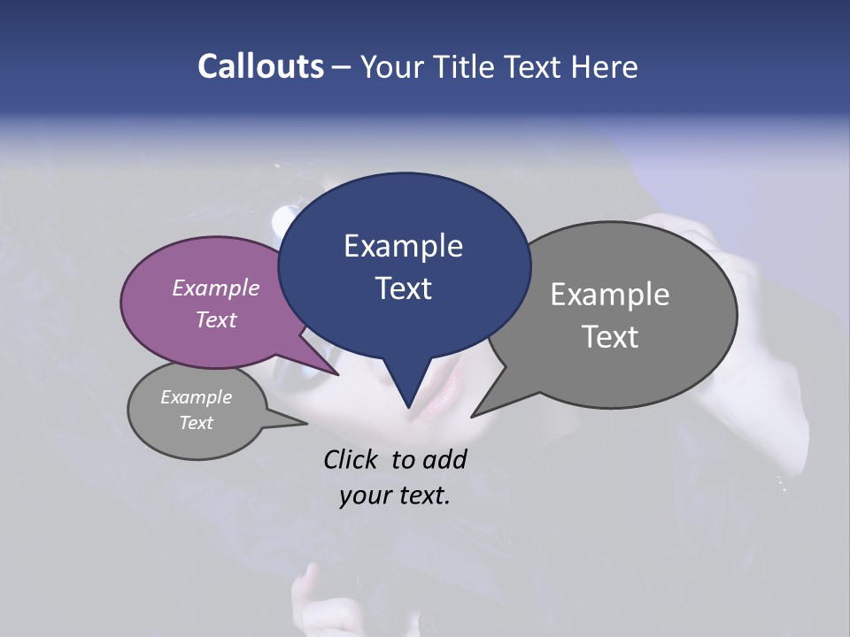 A Woman With Black Makeup And A Black Dress PowerPoint Template