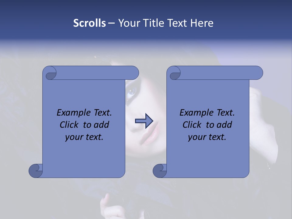 A Woman With Black Makeup And A Black Dress PowerPoint Template