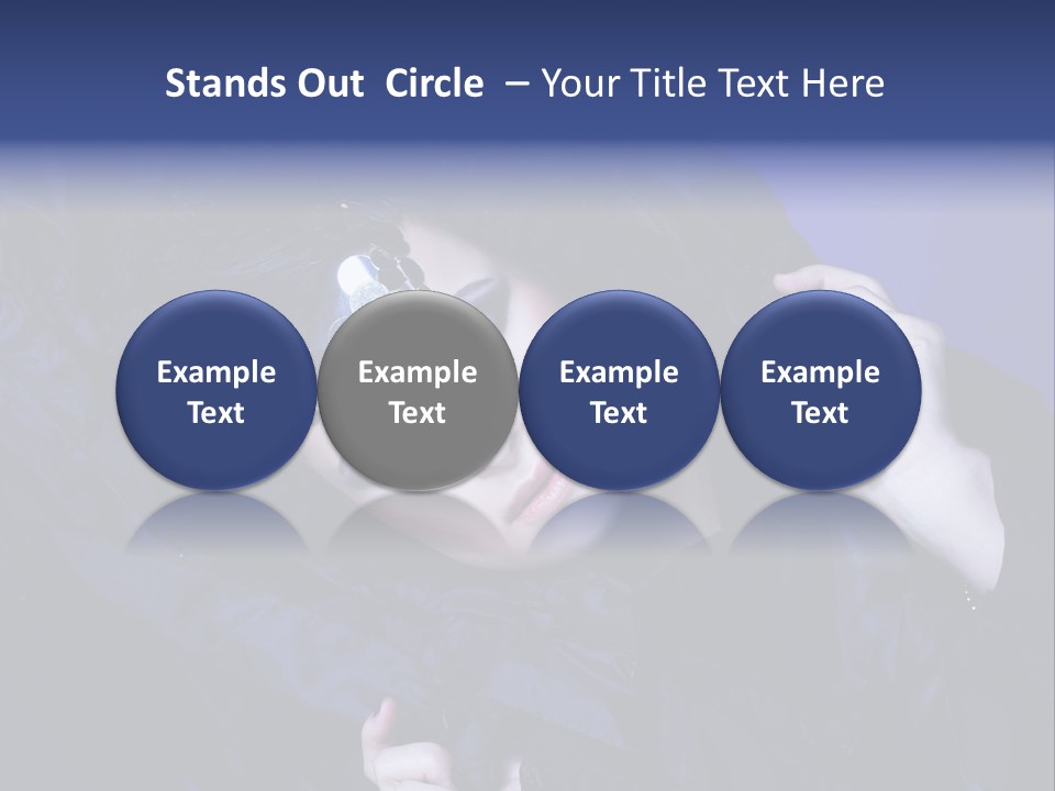 A Woman With Black Makeup And A Black Dress PowerPoint Template