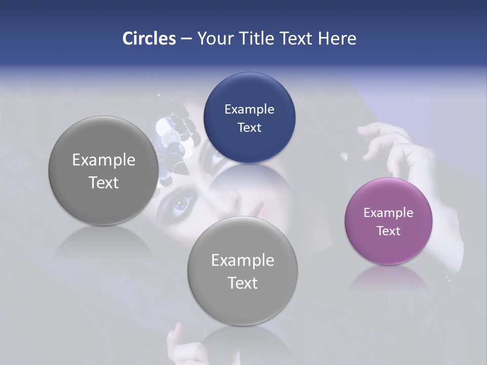 A Woman With Black Makeup And A Black Dress PowerPoint Template