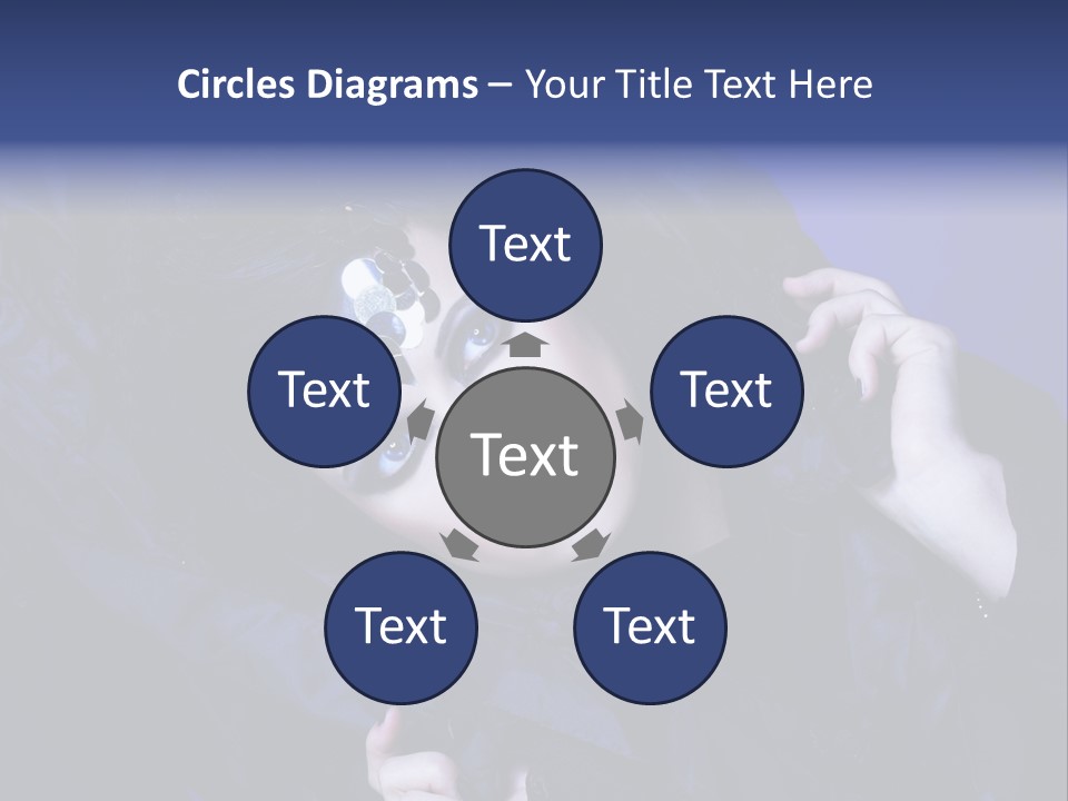 A Woman With Black Makeup And A Black Dress PowerPoint Template