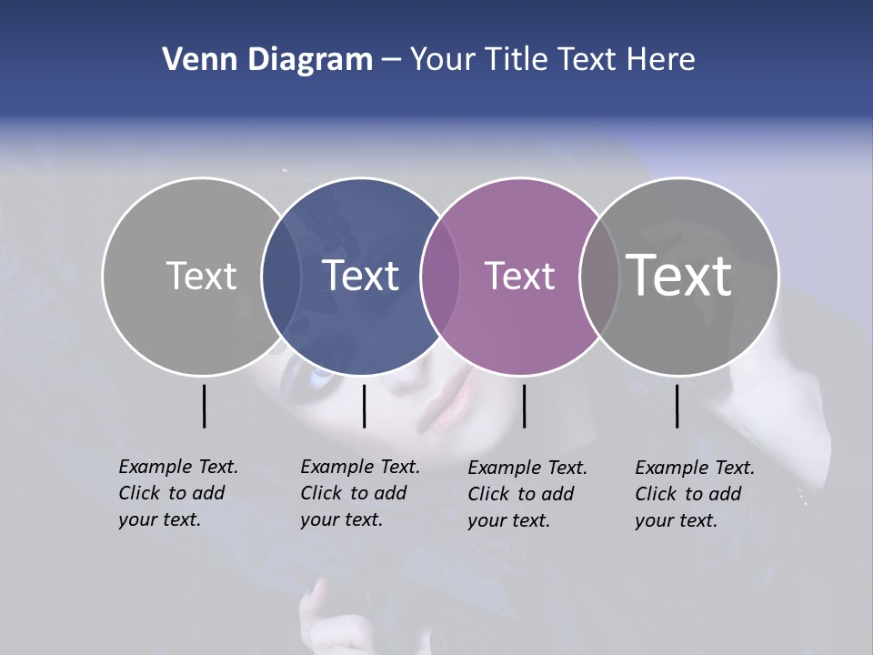 A Woman With Black Makeup And A Black Dress PowerPoint Template