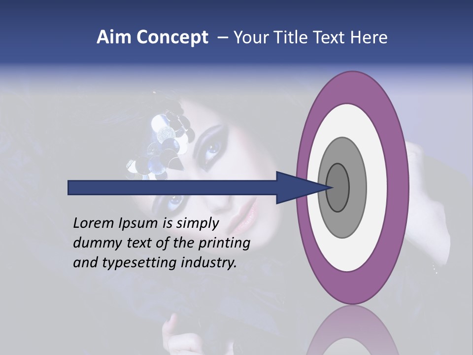 A Woman With Black Makeup And A Black Dress PowerPoint Template