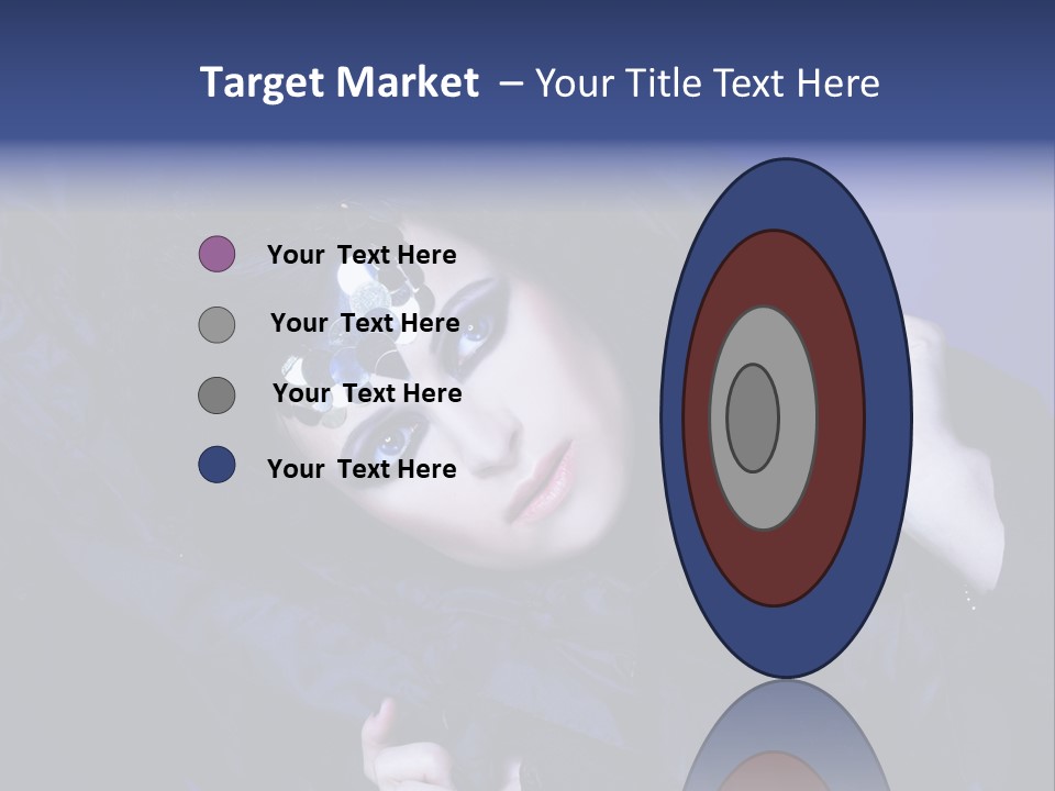 A Woman With Black Makeup And A Black Dress PowerPoint Template