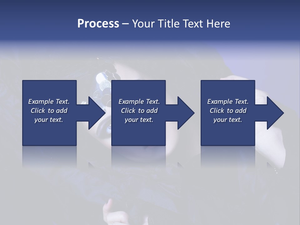 A Woman With Black Makeup And A Black Dress PowerPoint Template