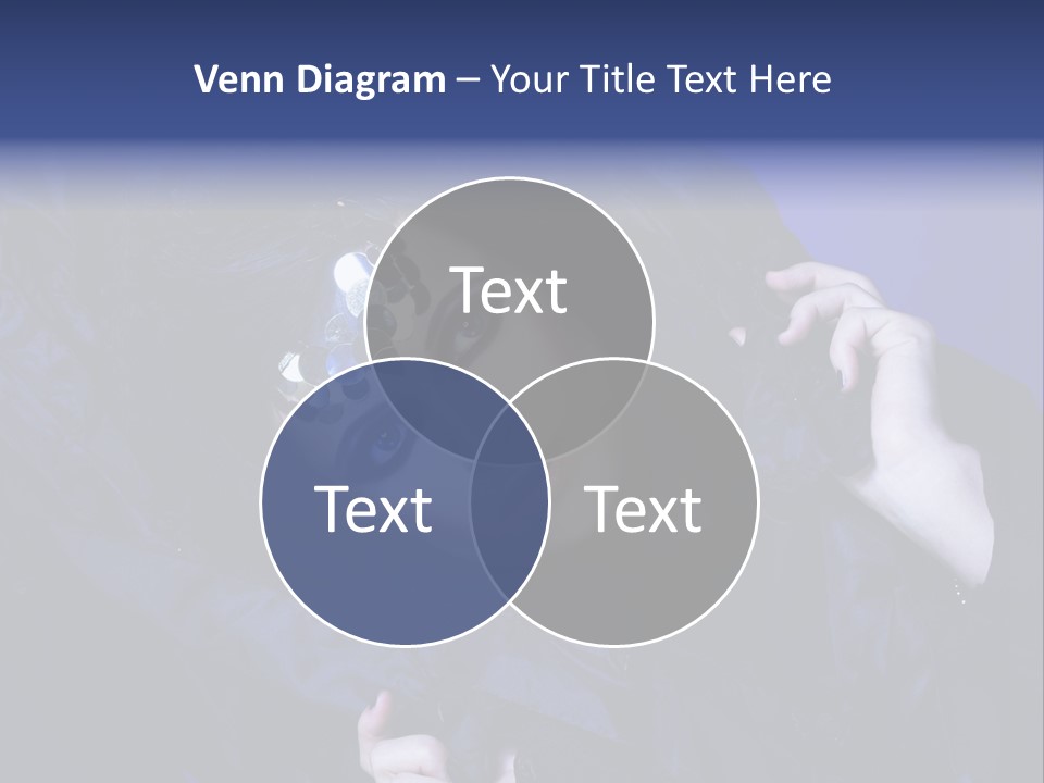 A Woman With Black Makeup And A Black Dress PowerPoint Template