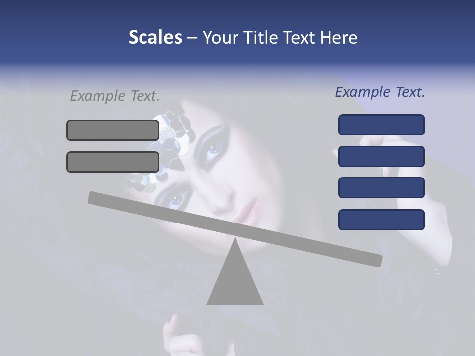 A Woman With Black Makeup And A Black Dress PowerPoint Template