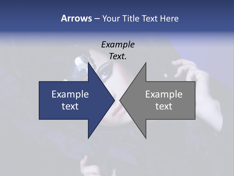 A Woman With Black Makeup And A Black Dress PowerPoint Template