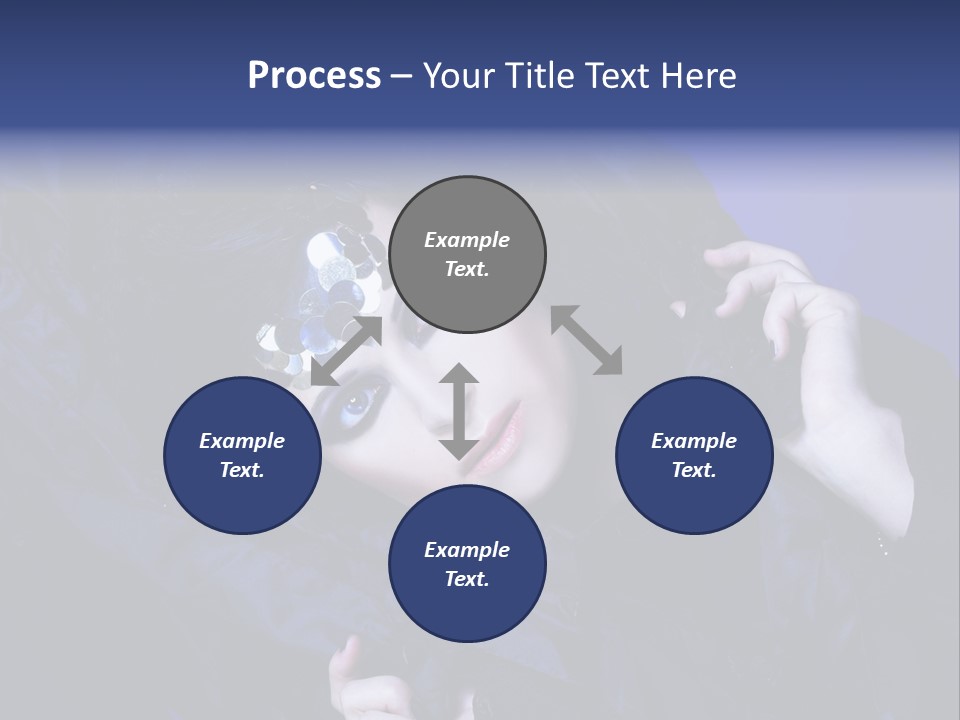 A Woman With Black Makeup And A Black Dress PowerPoint Template