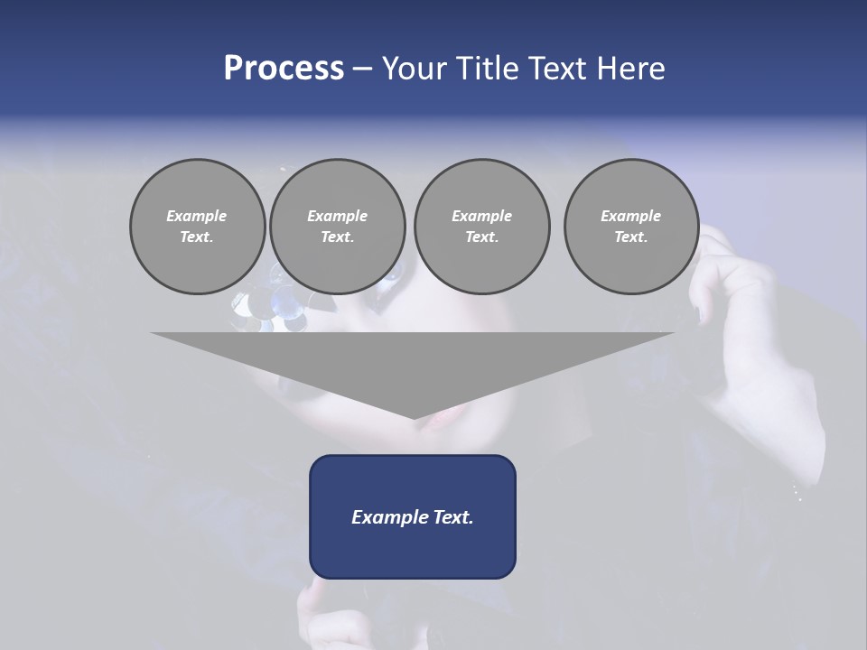 A Woman With Black Makeup And A Black Dress PowerPoint Template