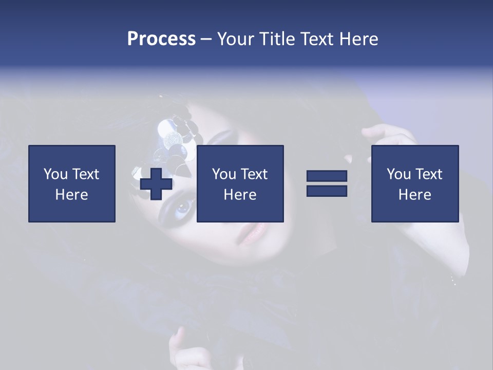 A Woman With Black Makeup And A Black Dress PowerPoint Template