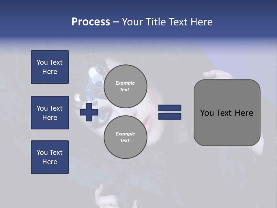 A Woman With Black Makeup And A Black Dress PowerPoint Template