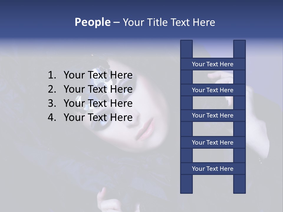 A Woman With Black Makeup And A Black Dress PowerPoint Template