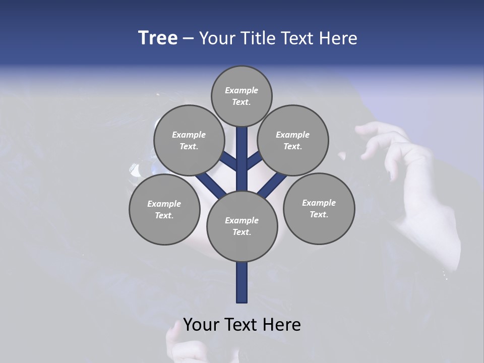 A Woman With Black Makeup And A Black Dress PowerPoint Template