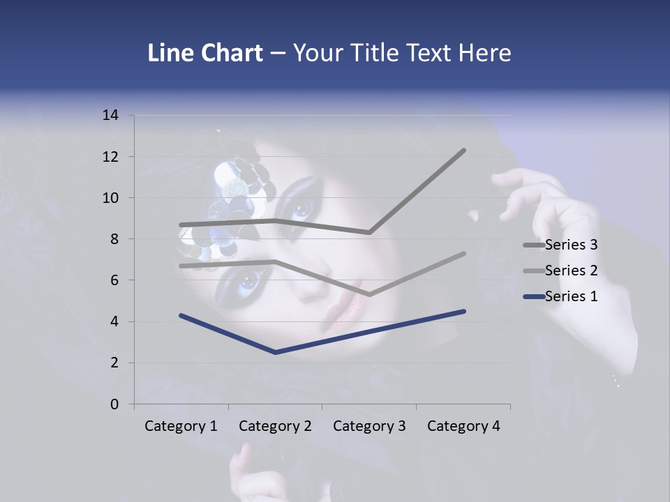 A Woman With Black Makeup And A Black Dress PowerPoint Template