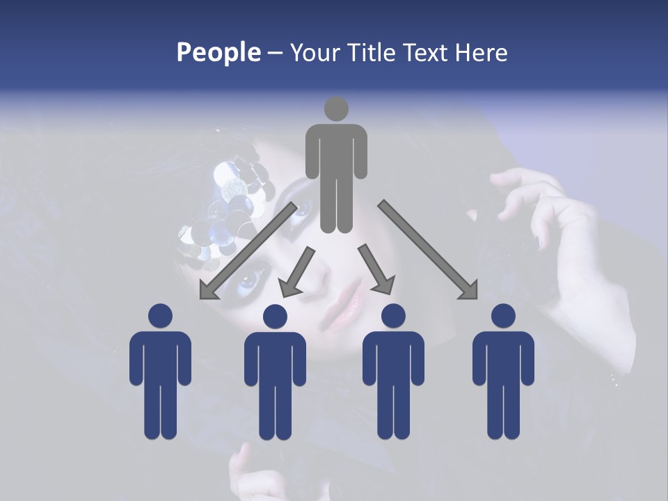 A Woman With Black Makeup And A Black Dress PowerPoint Template