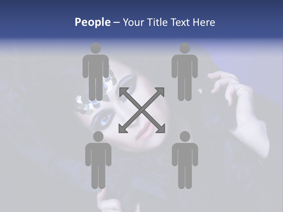 A Woman With Black Makeup And A Black Dress PowerPoint Template