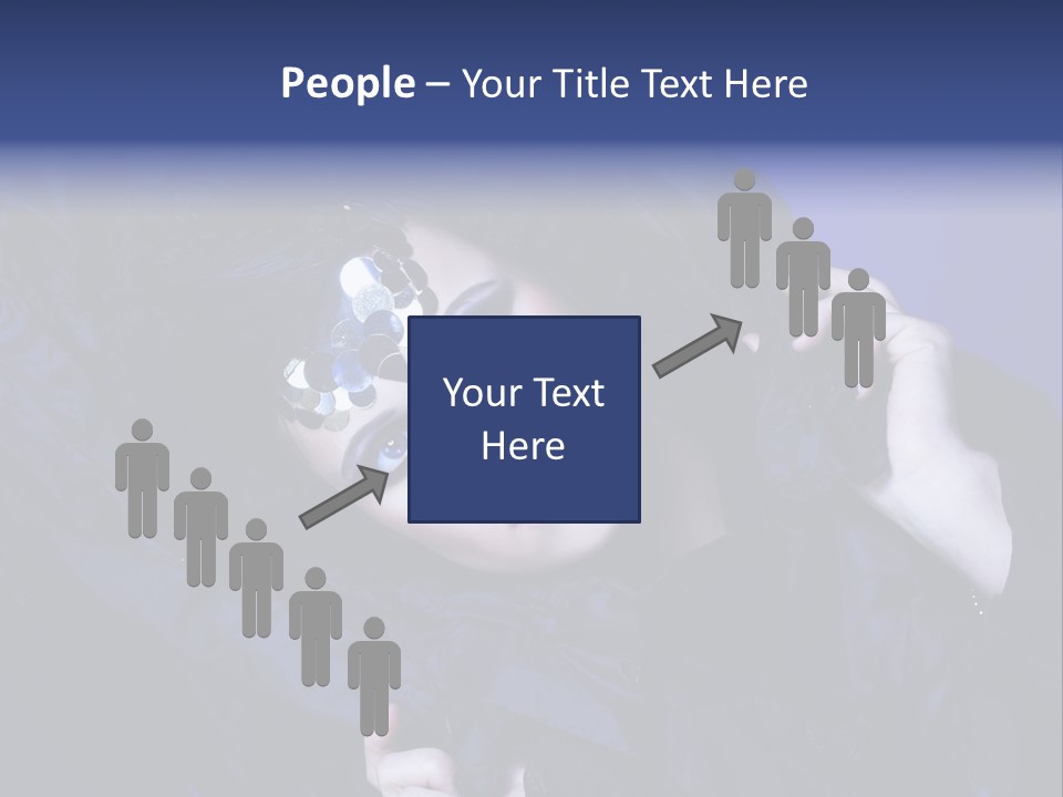 A Woman With Black Makeup And A Black Dress PowerPoint Template