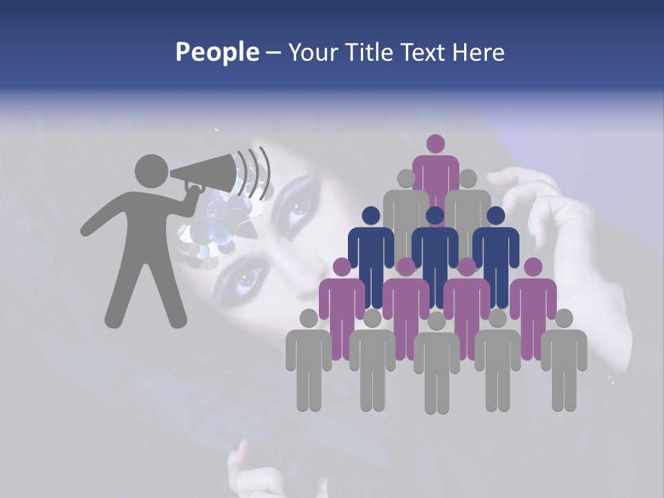 A Woman With Black Makeup And A Black Dress PowerPoint Template