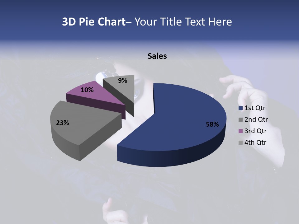 A Woman With Black Makeup And A Black Dress PowerPoint Template