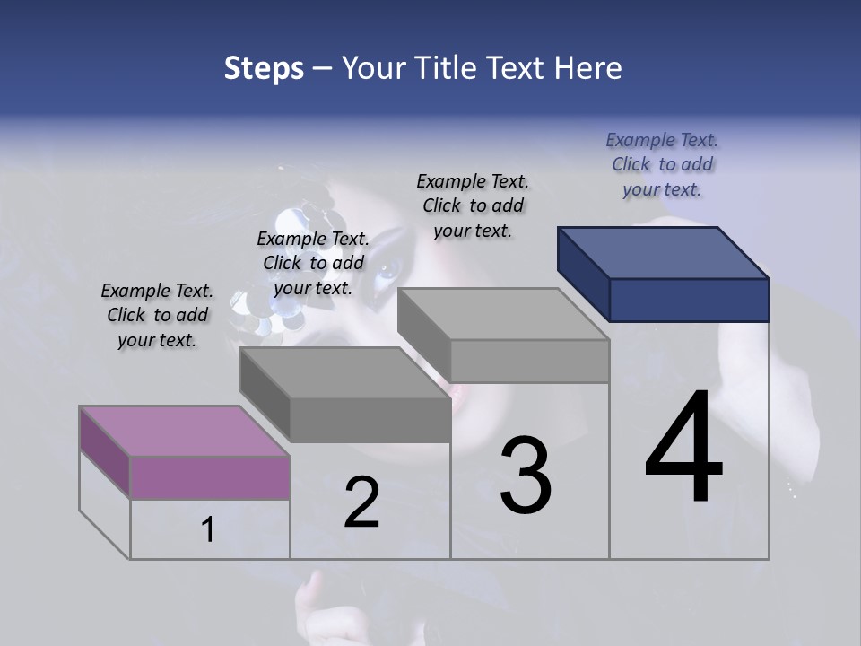 A Woman With Black Makeup And A Black Dress PowerPoint Template