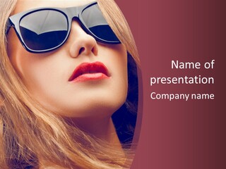 Attractive Sunglasses Style PowerPoint Template