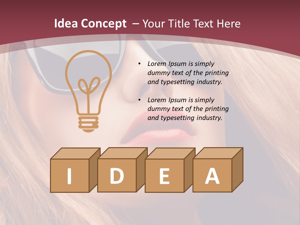 Attractive Sunglasses Style PowerPoint Template