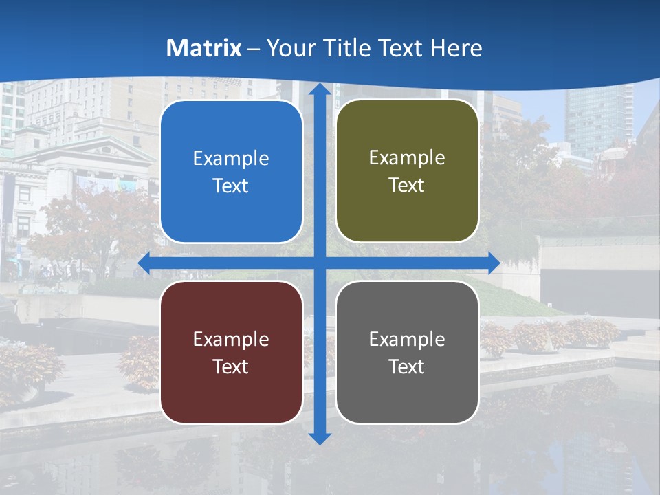Editorial View Blue PowerPoint Template