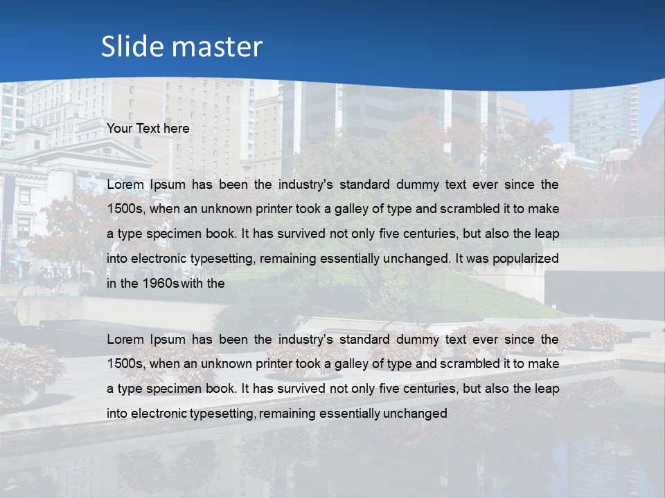 Editorial View Blue PowerPoint Template