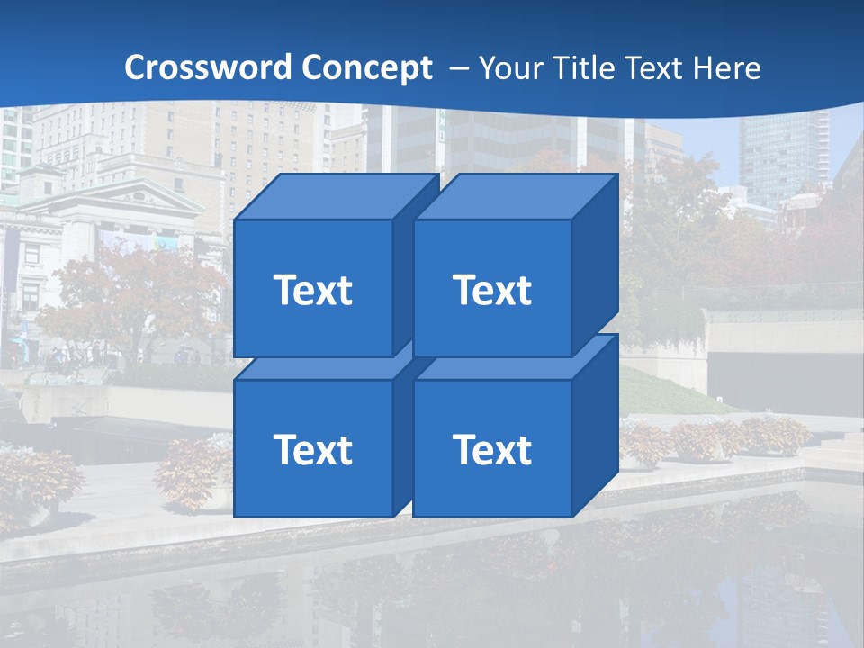Editorial View Blue PowerPoint Template